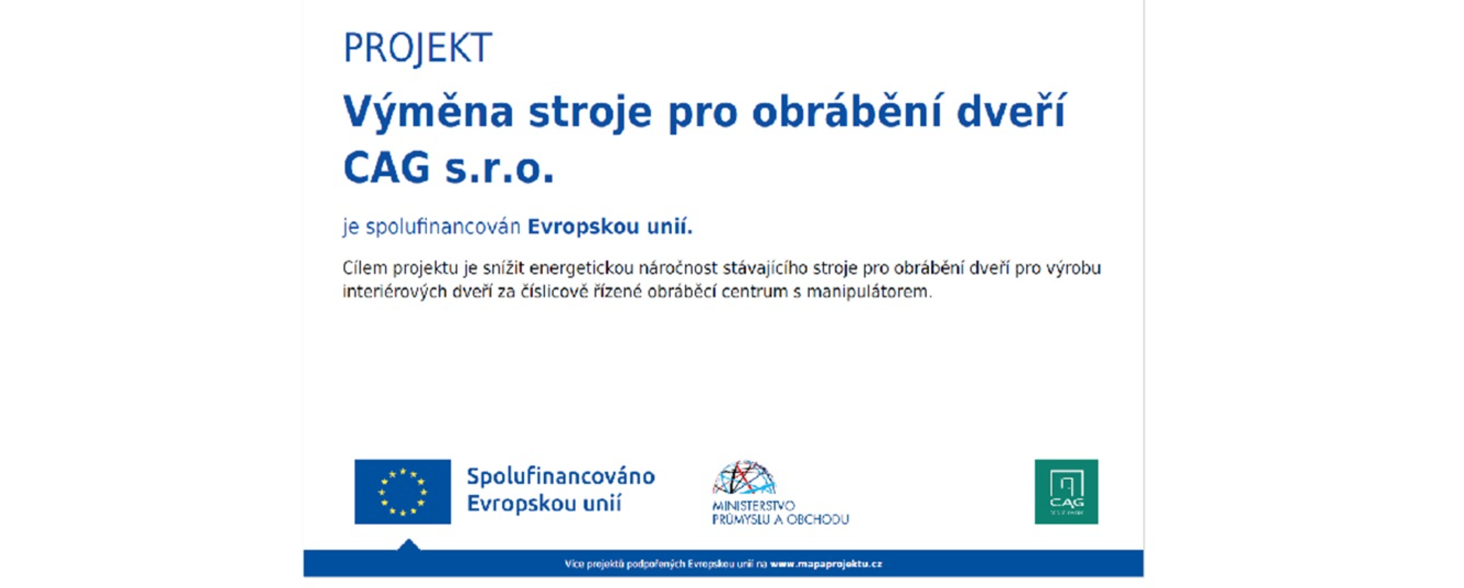 CAG s.r.o. je příjemce dotace 